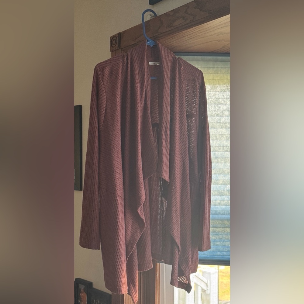 Maurices Open Front Cardigan - Rich Burgundy